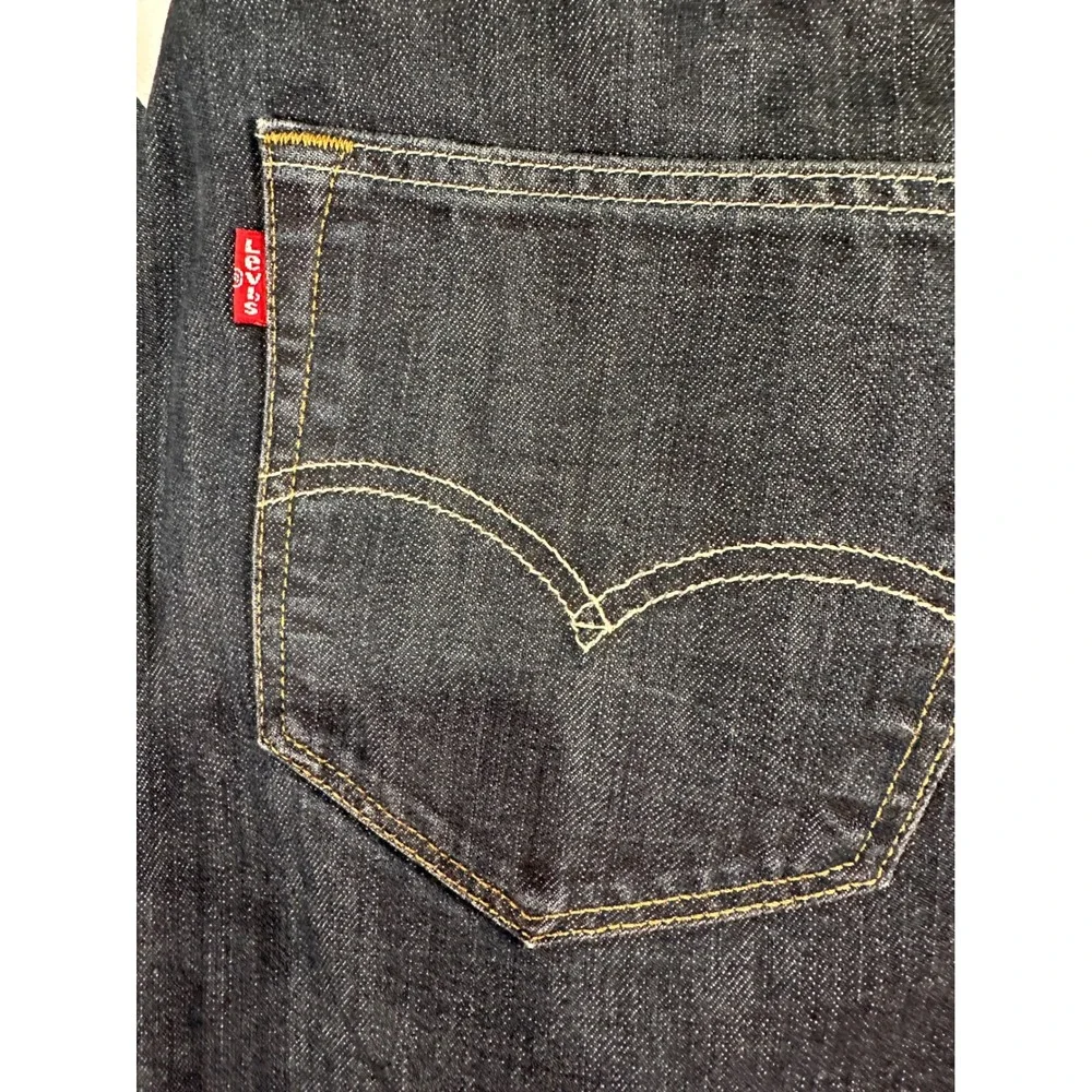 Levi's 501 Original Fit Jeans 34x32 Dark Wash Button Fly Straight Leg Mens
